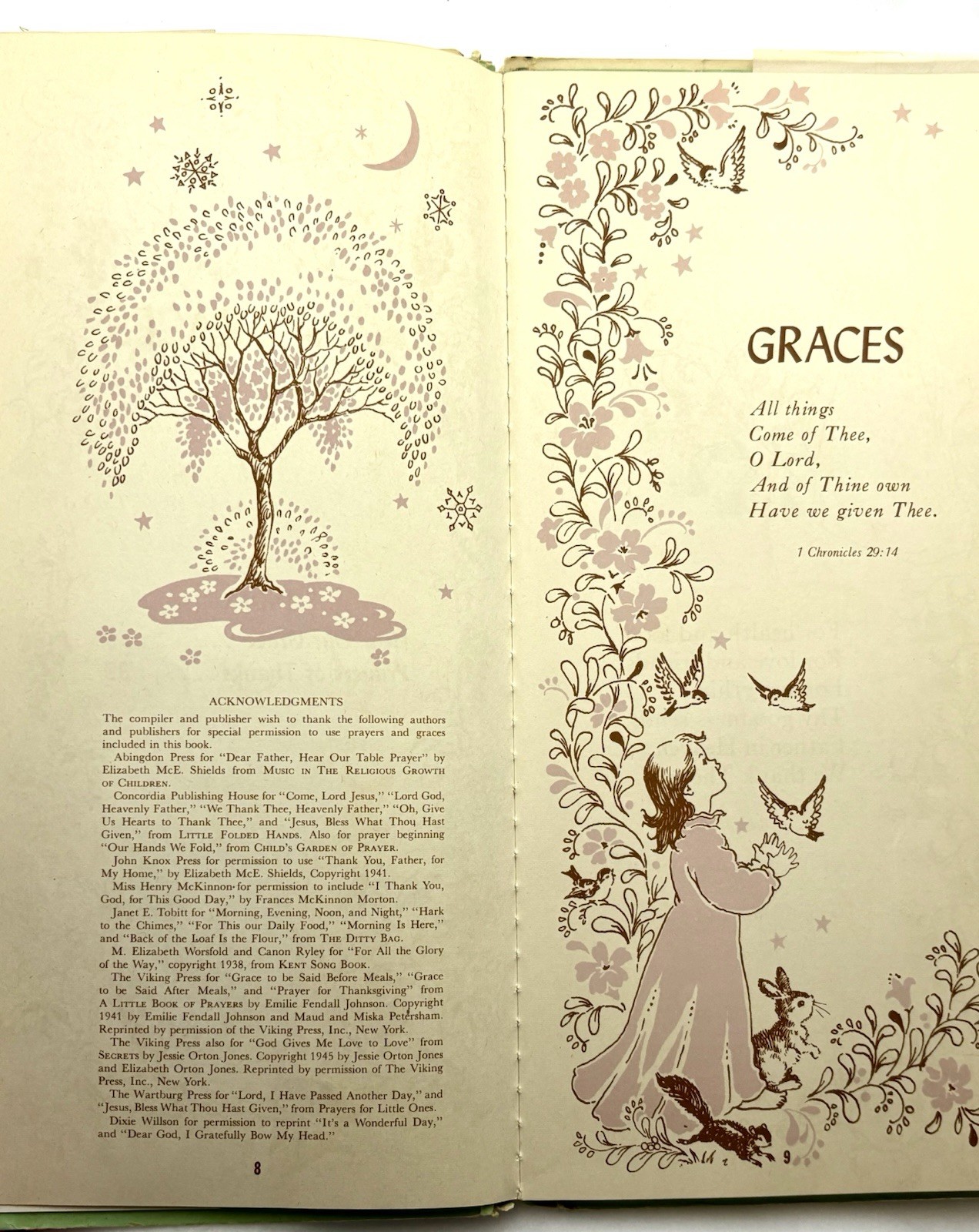 Children’s Prayer Book Vtg Hear Our Grace 1955 Religious Illustrated Ephemera