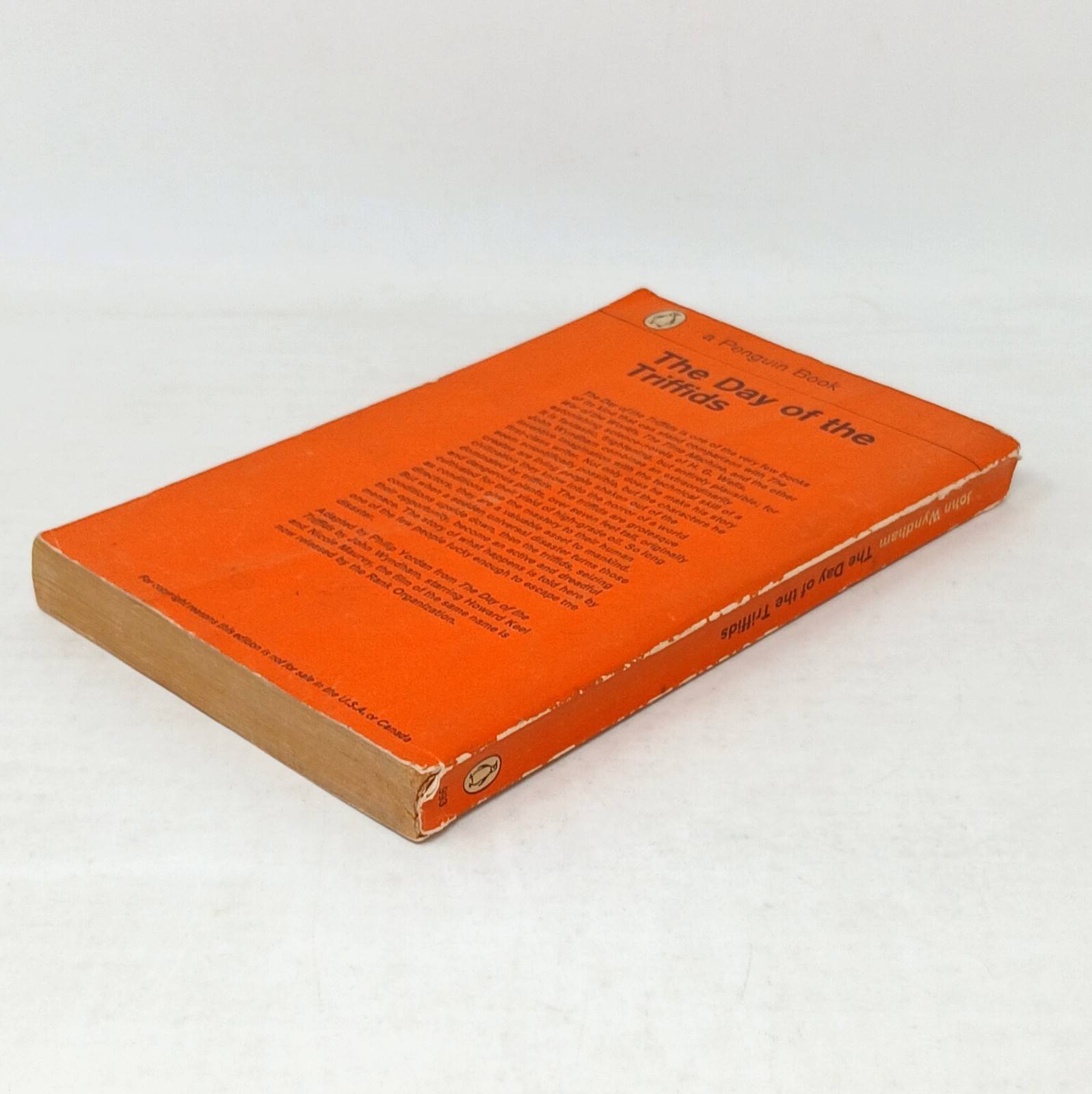 John Wyndham The Day of the Triffids Vintage 1963 Penguin Orange Spine 3/6d