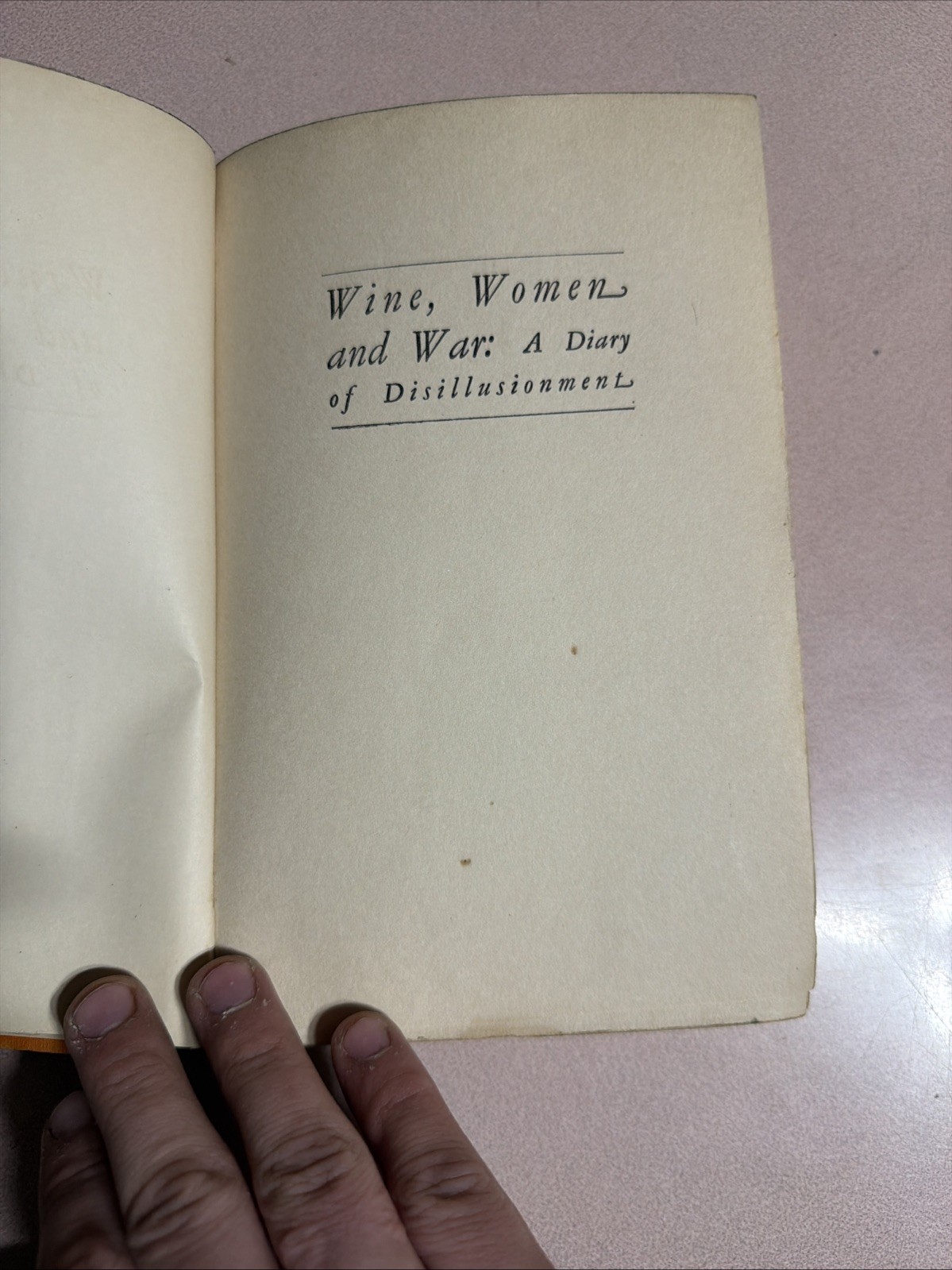 1927 WINE WOMEN AND WAR A Diary Of Disillusionment ANONYMOUS WWI Doughboy AEF