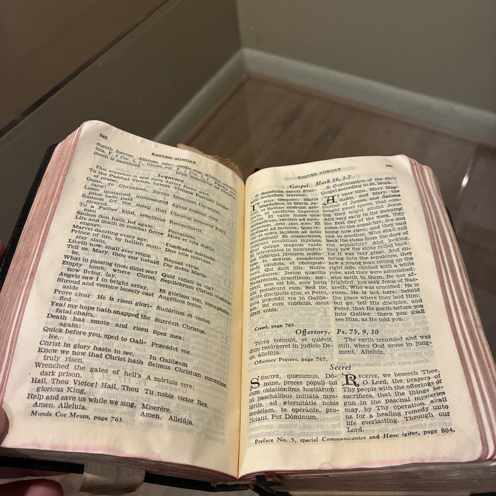1937 The New Roman Missal Father Lasance Leather Latin English w Prayer Cards