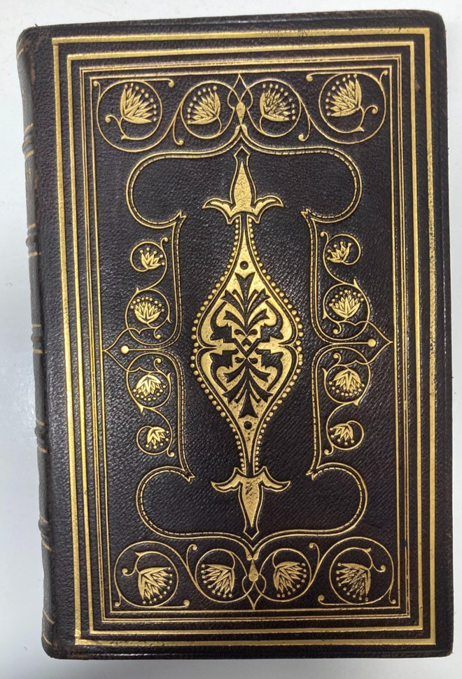 1869 Longfellow Poetical Works Illustrated Full Leather Gilt Binding AEG
