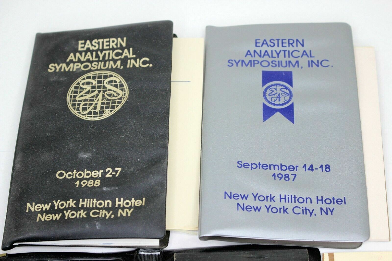 Group of Analytical Symposium Note pads 1968, 1987 & 1988 with extra Ephemera