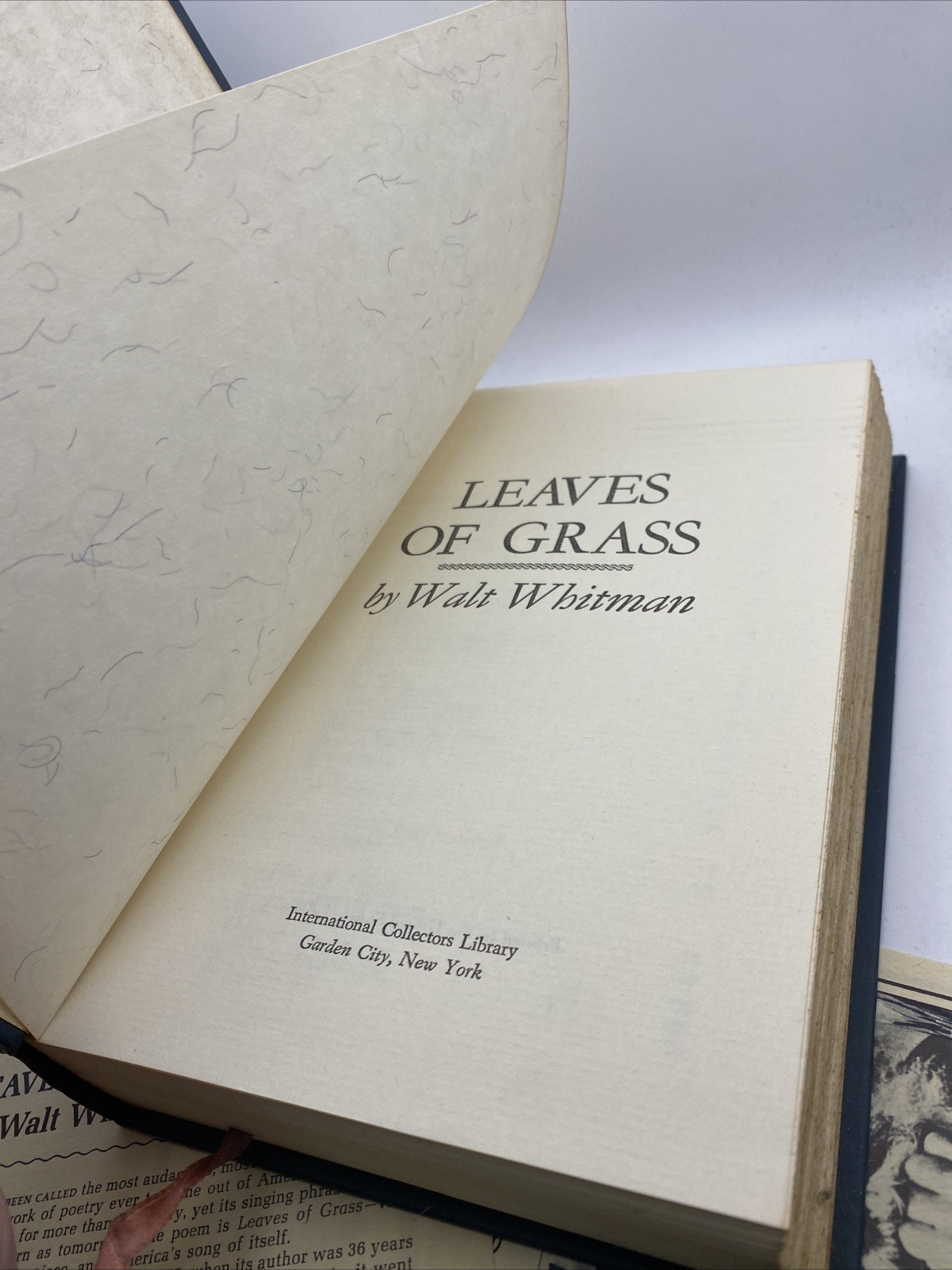 Leaves of Grass By Walt Whitman Hardcover Book International Collectors Library