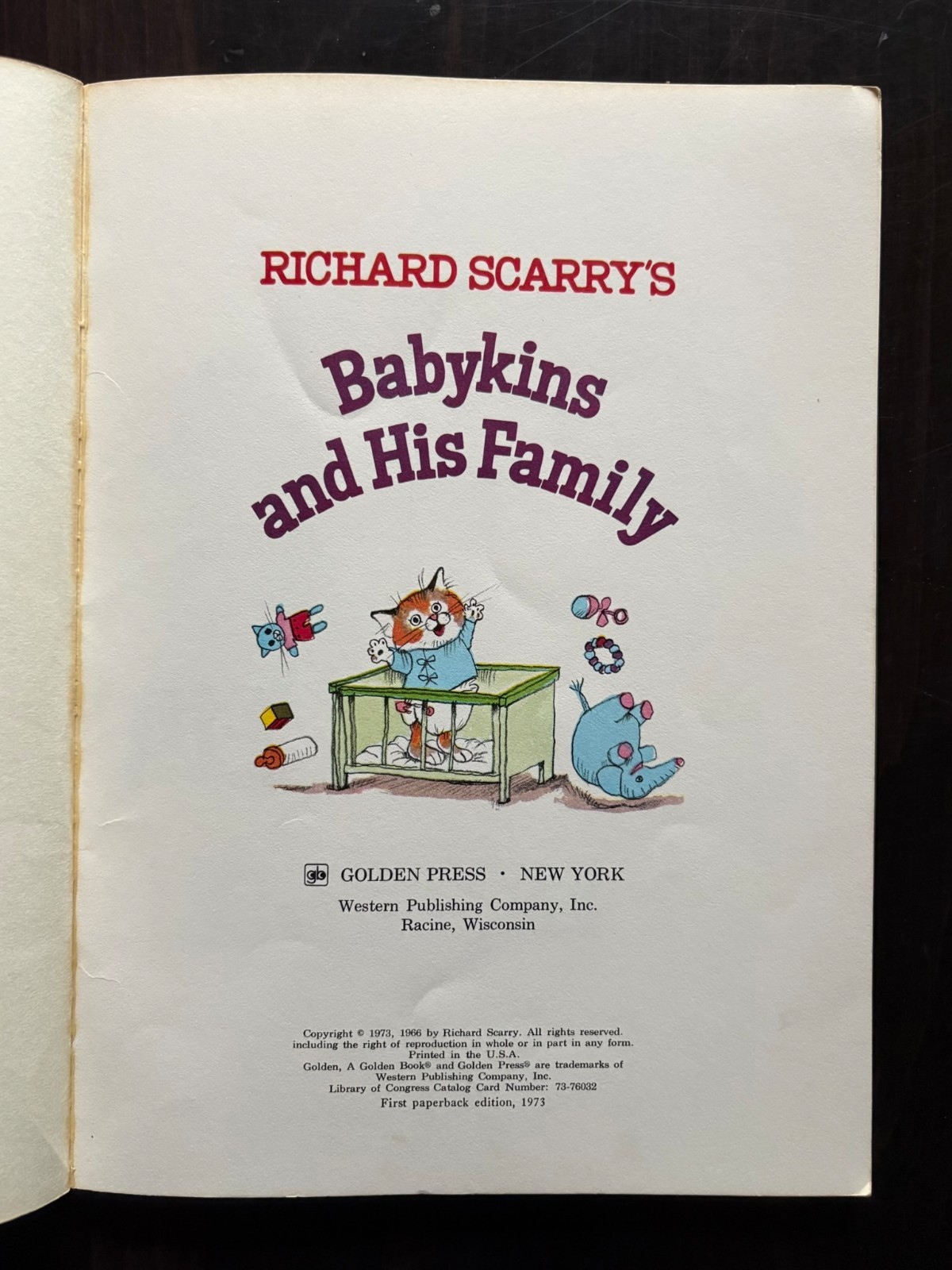 Vintage Richard Scarry’s Babykins and His Family PB 1st Ed 1973