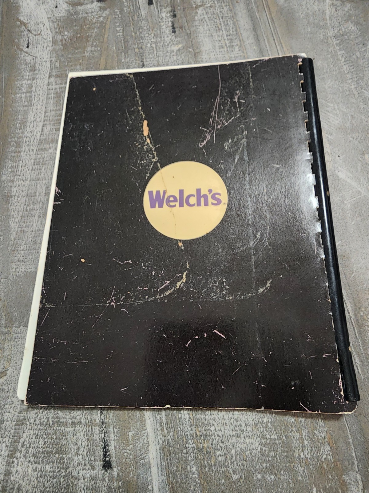 Vintage 1968 spiral-bound paperback cookbook “The Wonderful World of Welch’s”