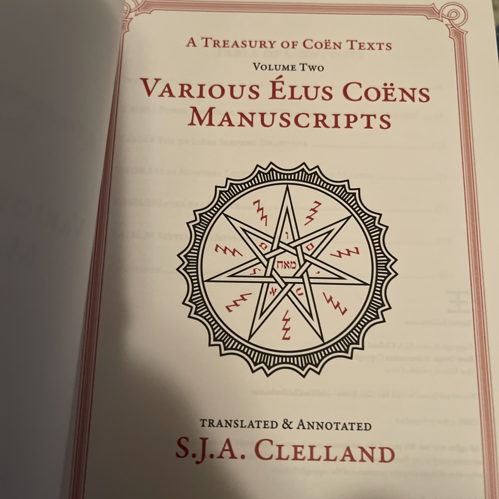 A TREASURY OF COËN TEXTS IN TWO VOLUMES (Martinism) Occult Lot of two books