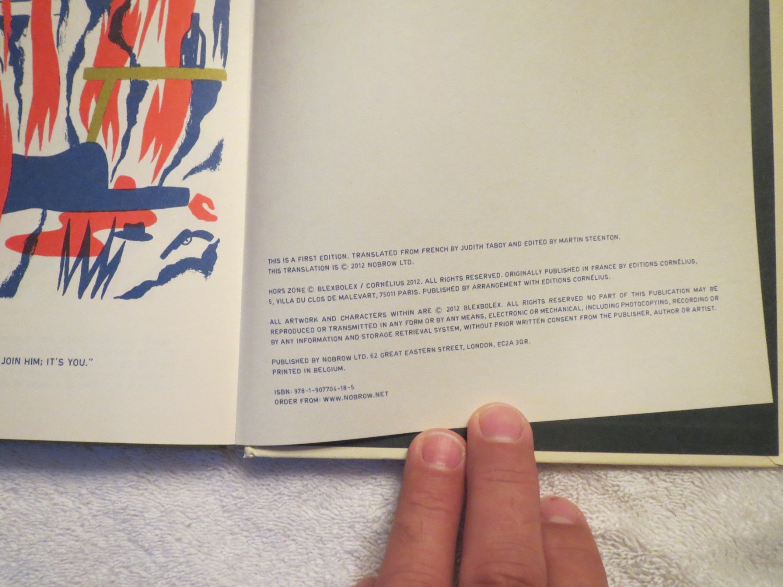 No Man’s Land by Blexbolex 2012 Nobrow 1st Edition Hardbound Graphic Novel