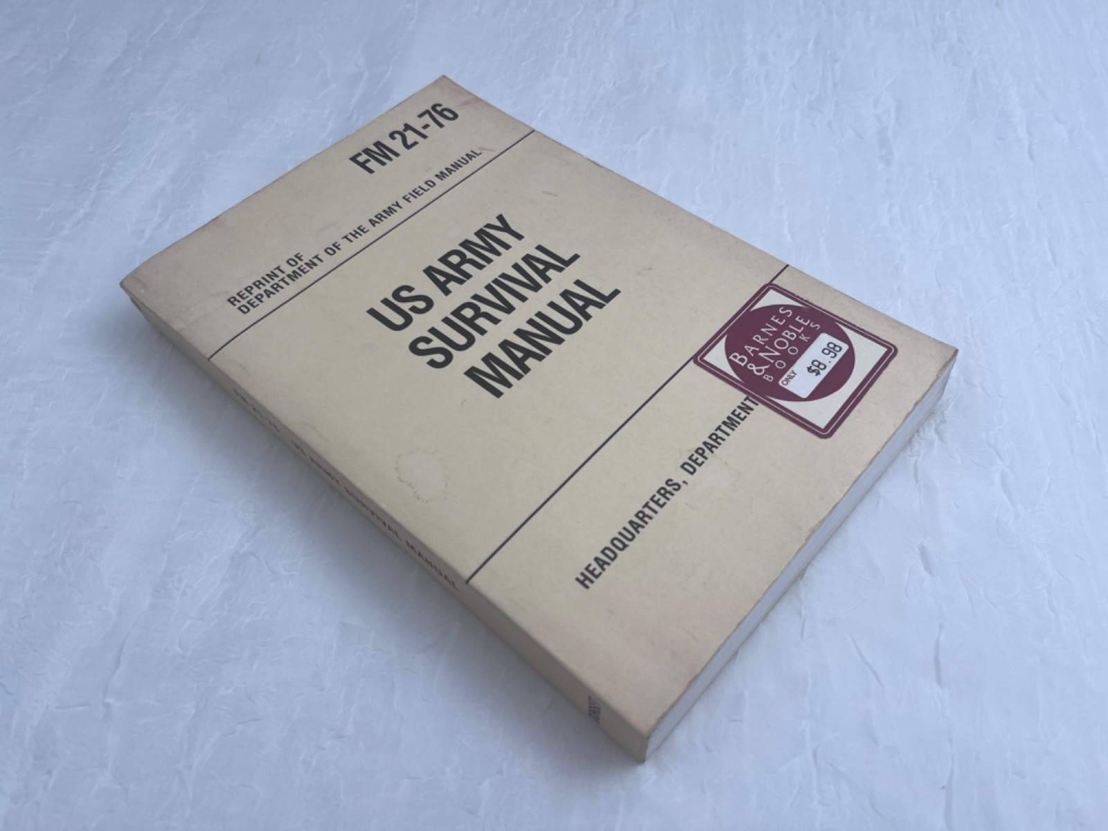 Barnes & Noble US Army Survival – FM 21-76 – Collector’s PB Book