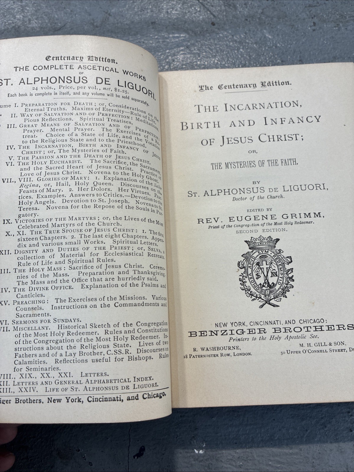 The Incarnation of Jesus Christ Ascetical Works of St Alphonsus