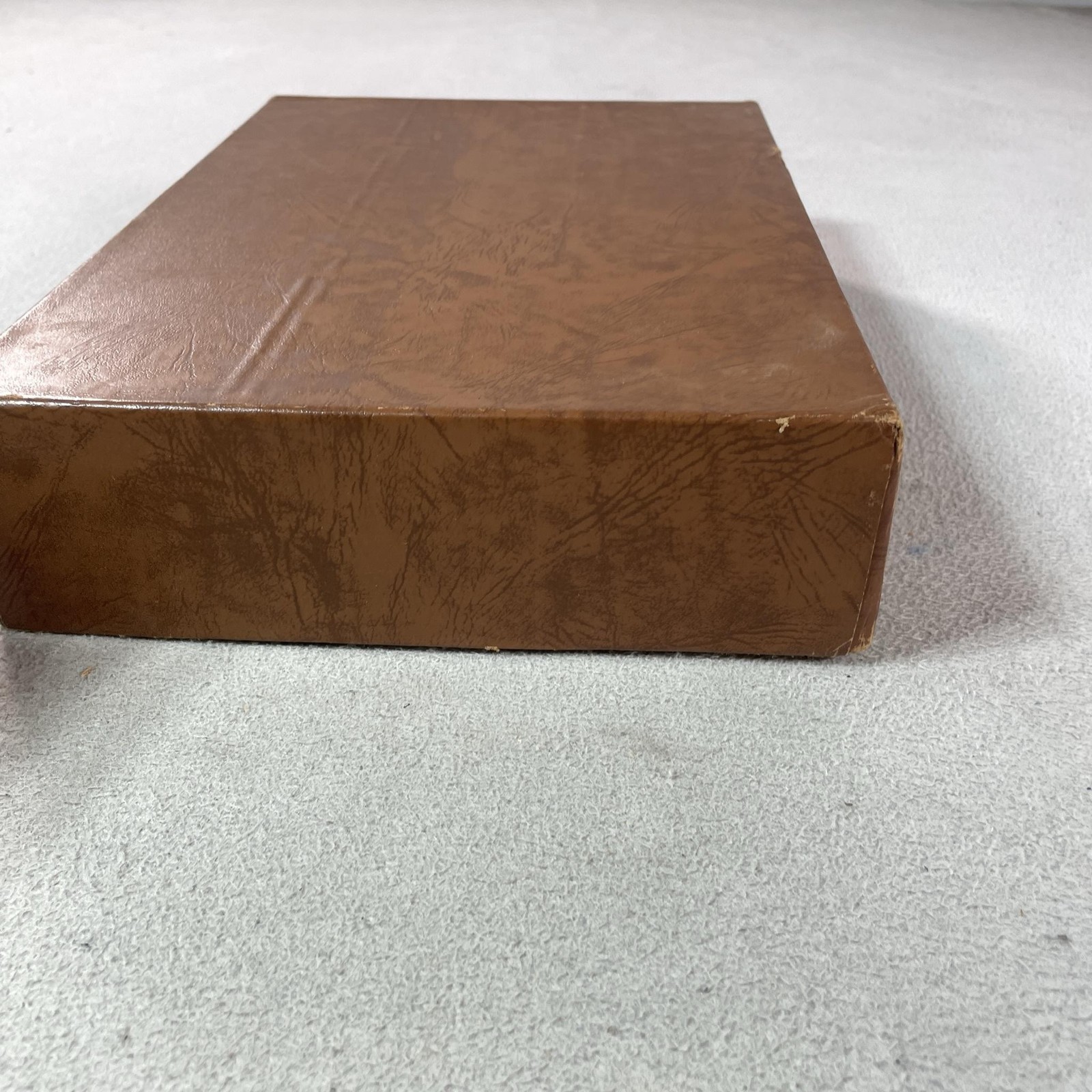 Vintage 1950 Large Holy Bible KJV Good Saviour Tissot Brown Leather Consolidated