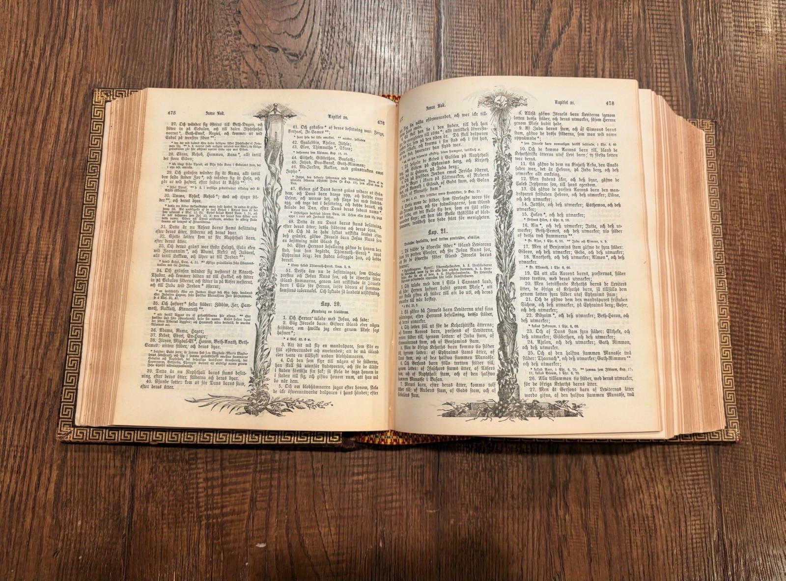 Antique Swedish Family Bible Gustave Dore Illustrated Family Records -1890