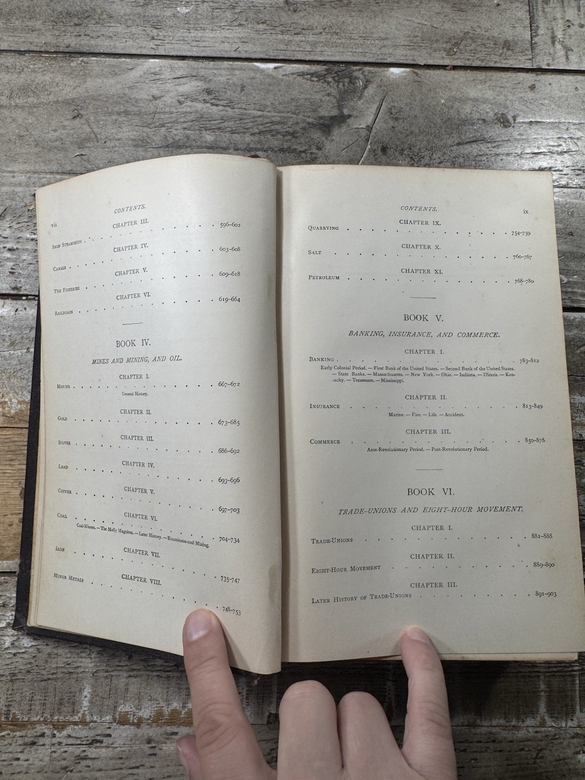 1889 Antique History Book “Industrial History of the United States” Bolles