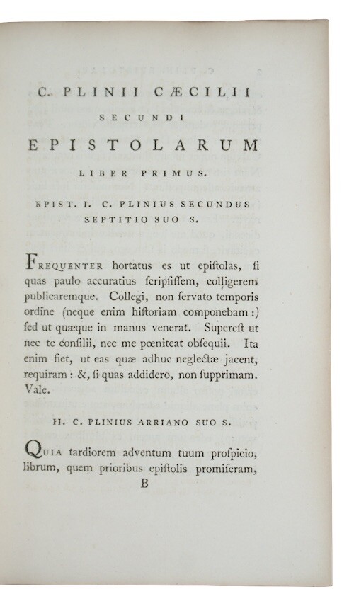1790 PLINY THE YOUNGER Roman History DUKE OF DEVONSHIRE’S COPY Fine Binding