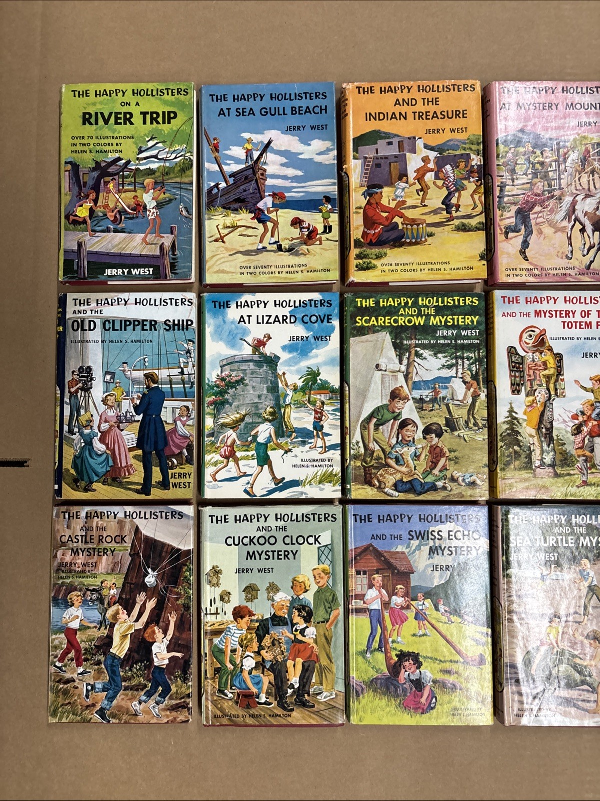Happy Hollisters Lot of 30 HC Book Club Editions w/ Dust Jackets Jerry West VTG