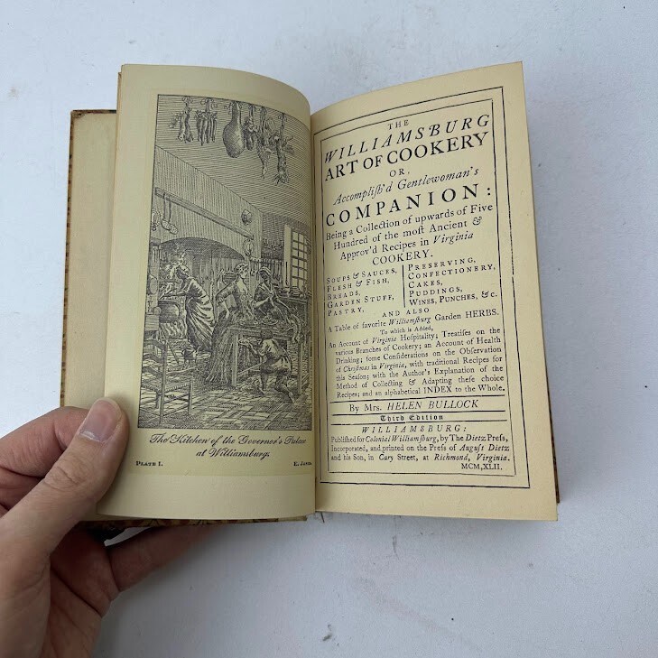 The Williamsburg Art of Cookery Helen Bullock HC 1942 Third Edition