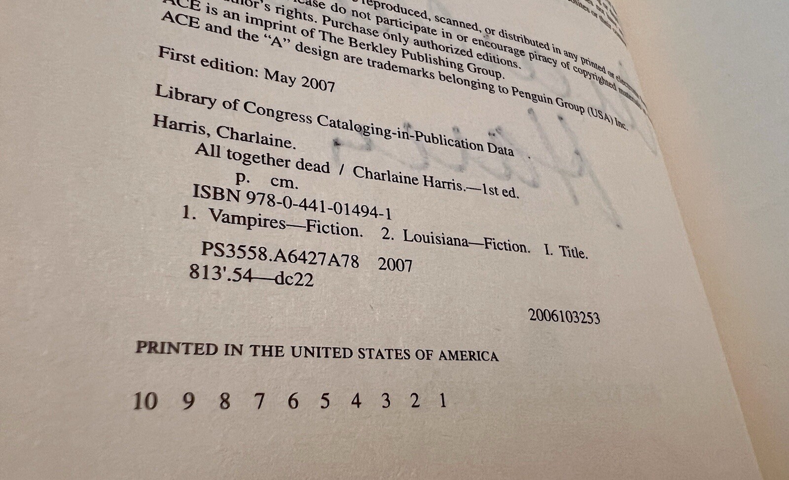 SIGNED Charlaine Harris All Together Dead 1st/1st As-New ~True Blood HBO