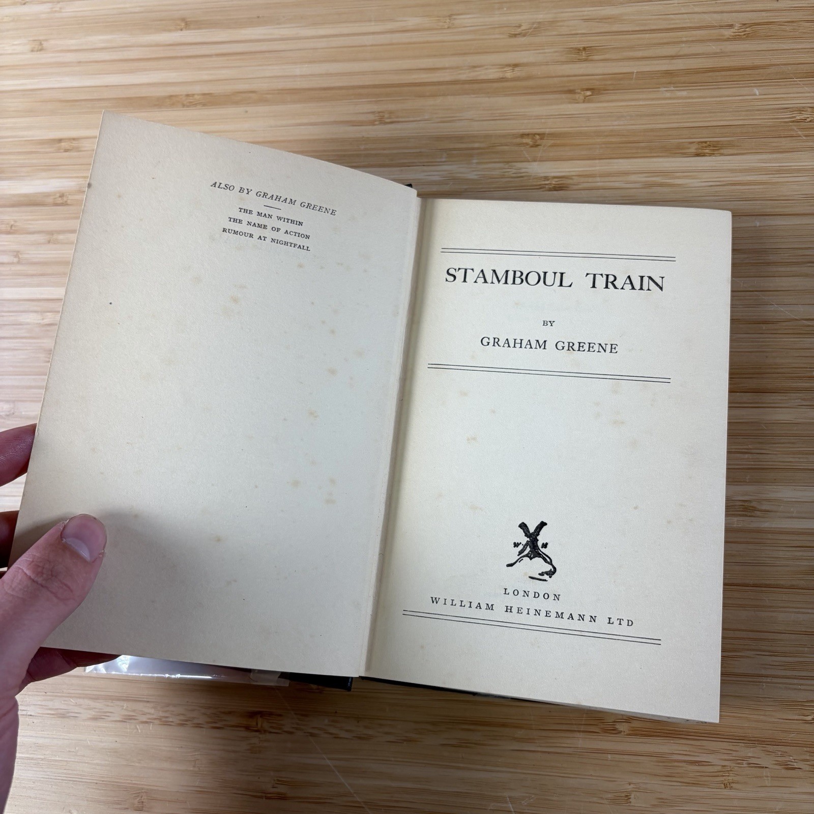 GRAHAM GREENE Stamboul Train 1932 1st Edition