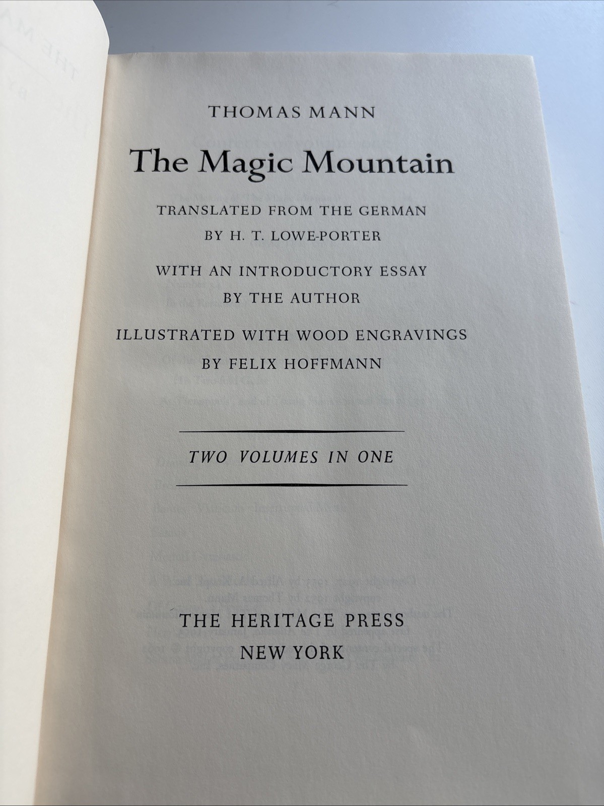 The Magic Mountain by Thomas Mann – VTG 1962 Heritage Press Slip Case HC