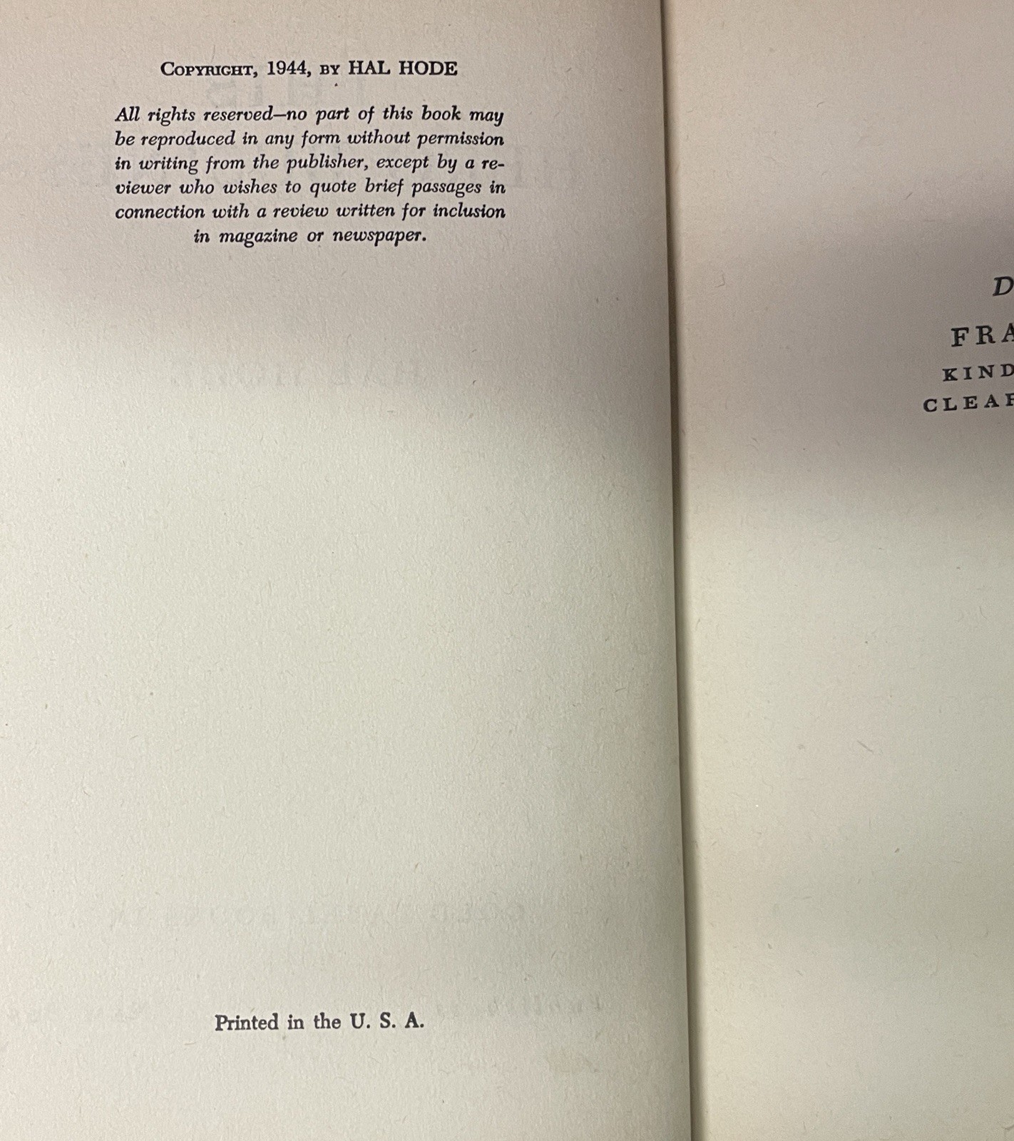 “This Hero Business” by Hal Hode – 1944 1st Edition – Signed + Inscribed by Hode