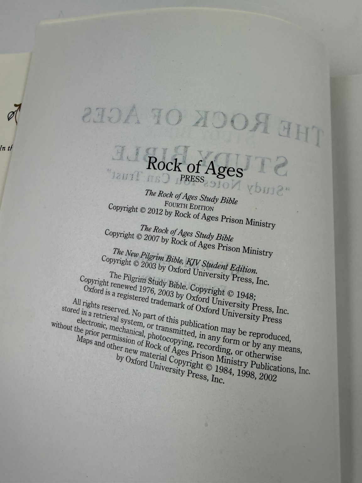 THE ROCK OF AGES STUDY BIBLE KJV FOURTH EDITION 2012 Study Notes