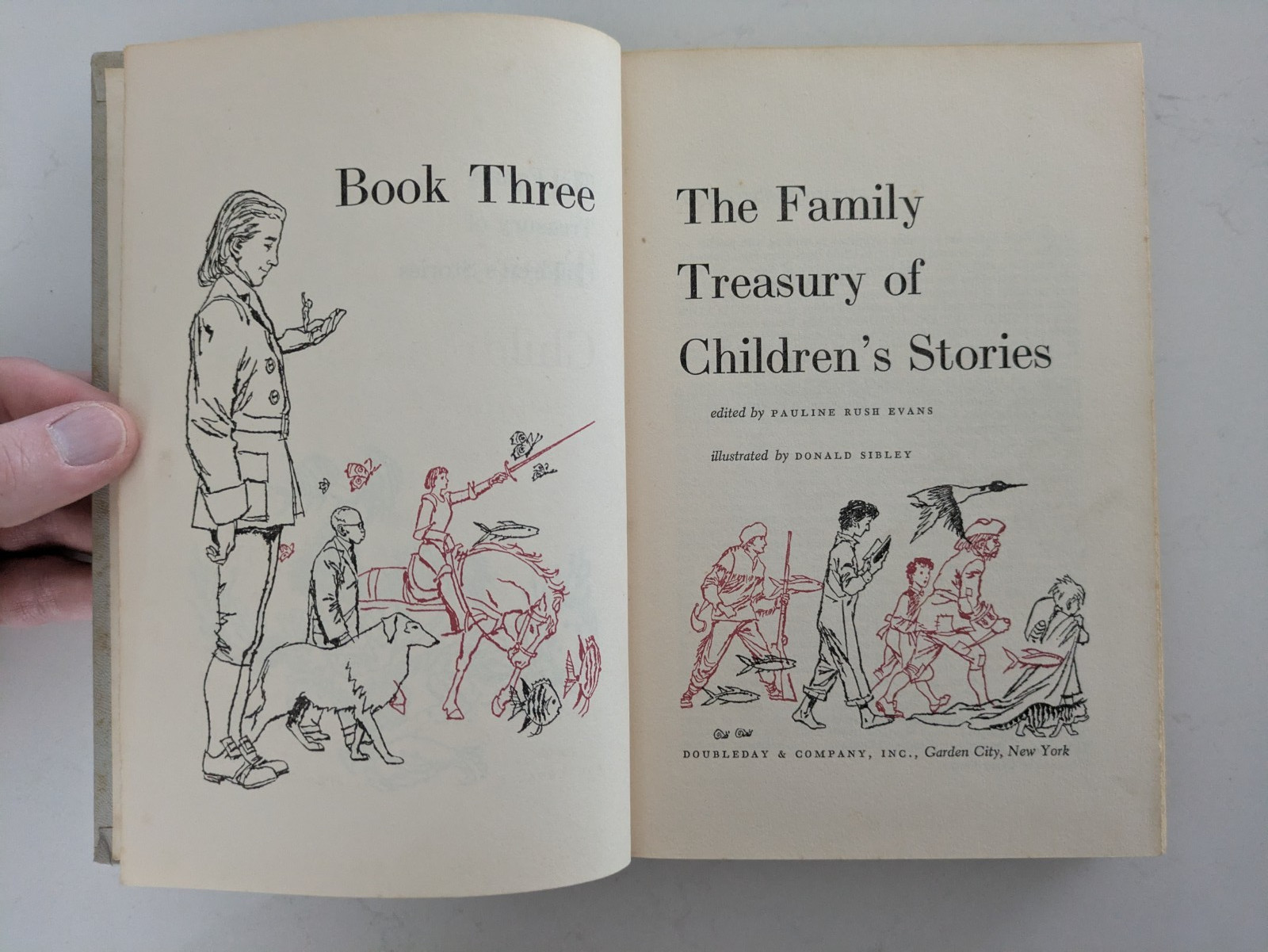 The Family Treasury of Children’s Stories 1956 Full Set Vol 1-3 Vintage Books