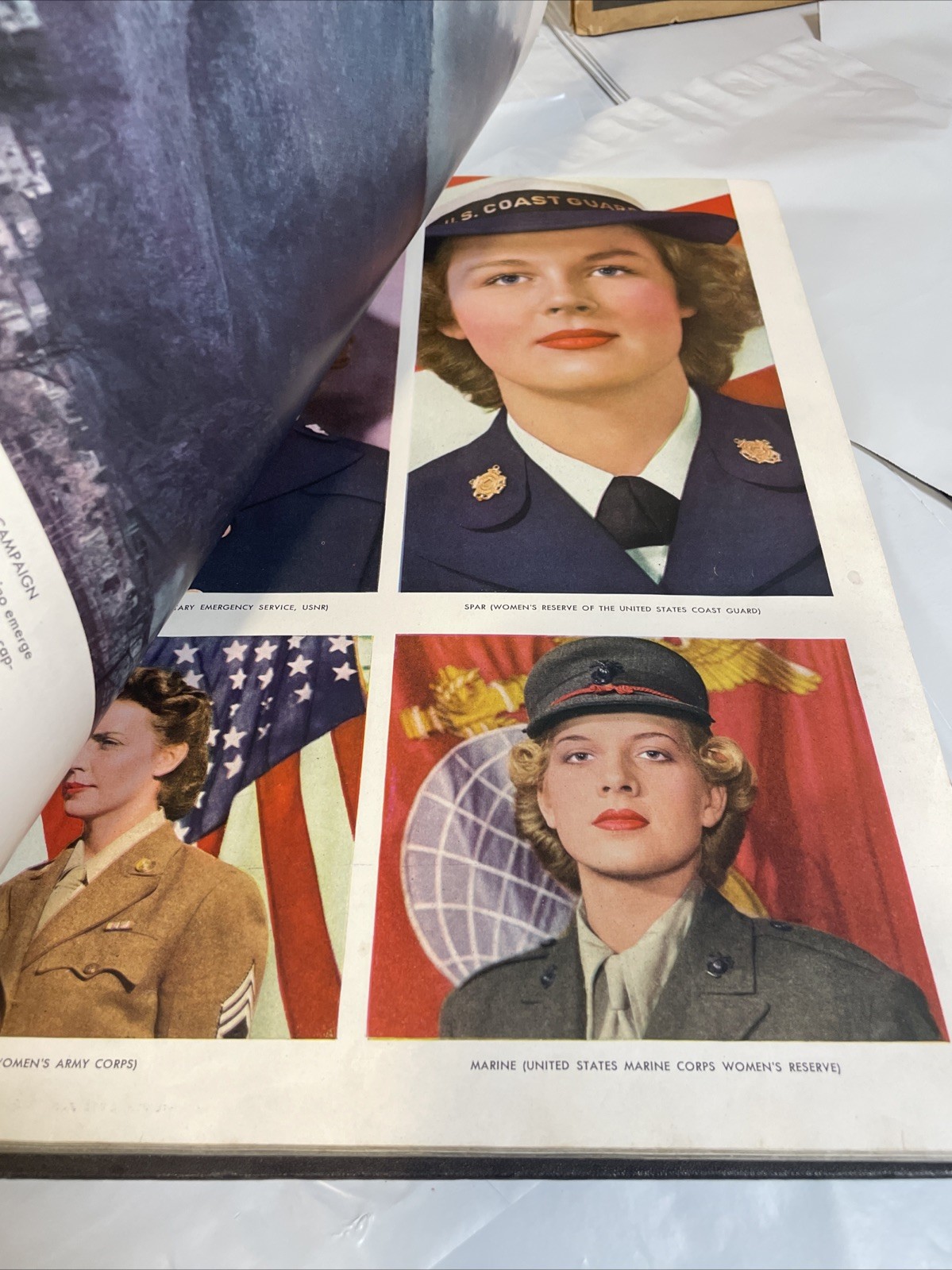 1946 Collier’s Photographic History Of World War II WW2 Hardback Book Vtg Pics