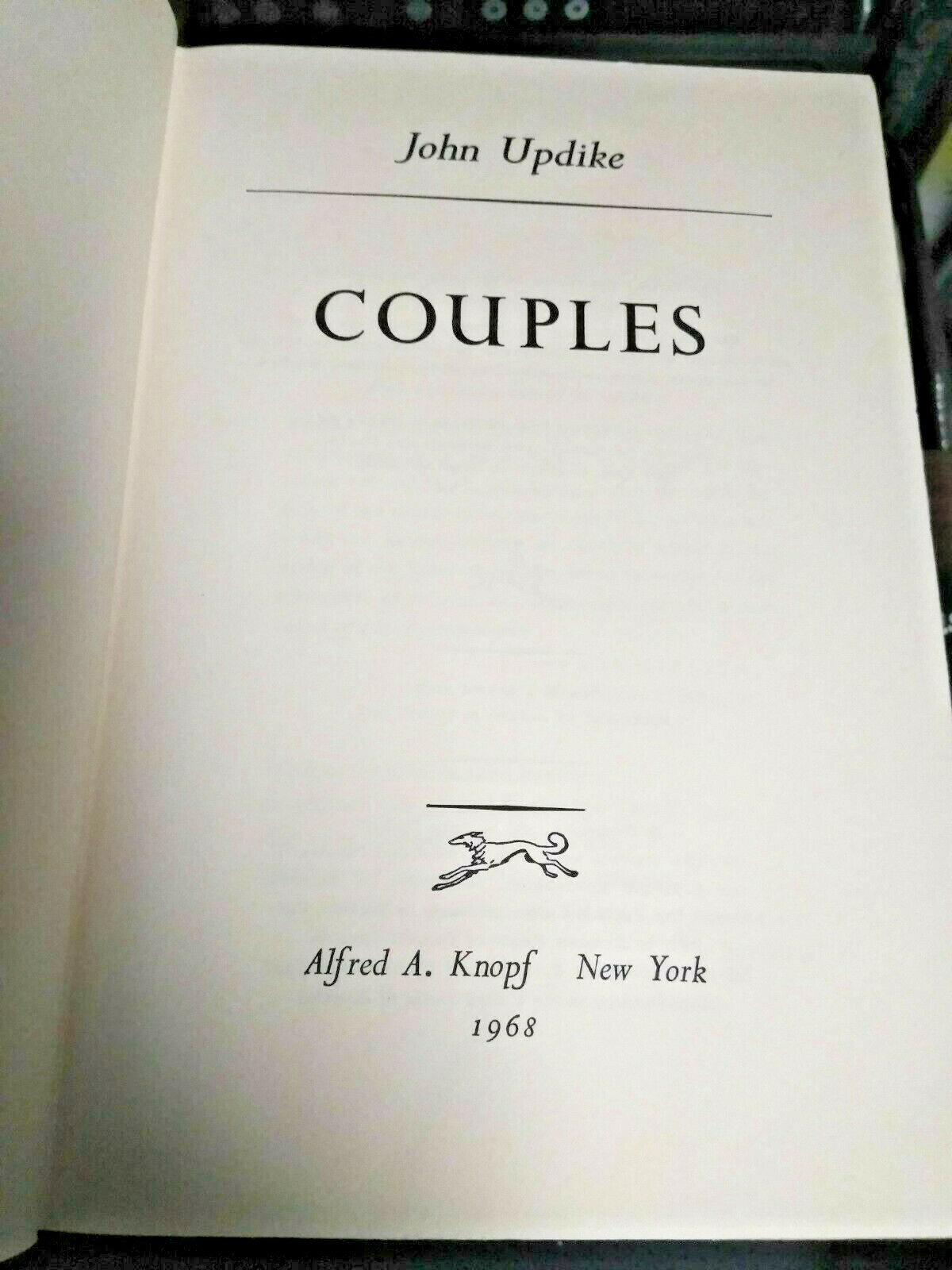 VINTAGE 1968 John Updike Couples 1st Edition Hardcover Book by Alfred A Knopf