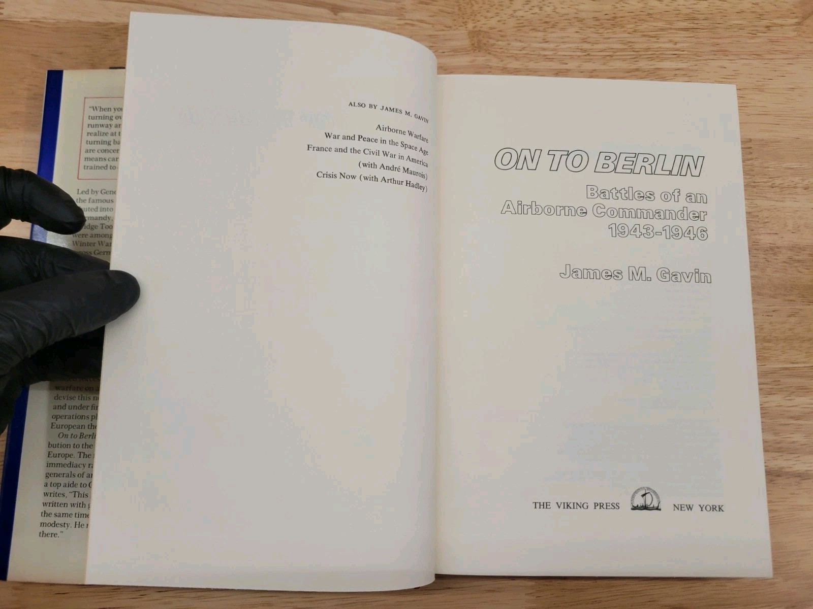 On To Berlin James M. Gavin 1st Edition 1978 Viking WW2 82nd Airborne…