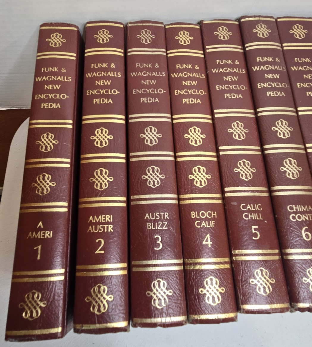 Vintage 1972 FUNK & WAGNALLS New Encyclopedia Complete 27 Book Set