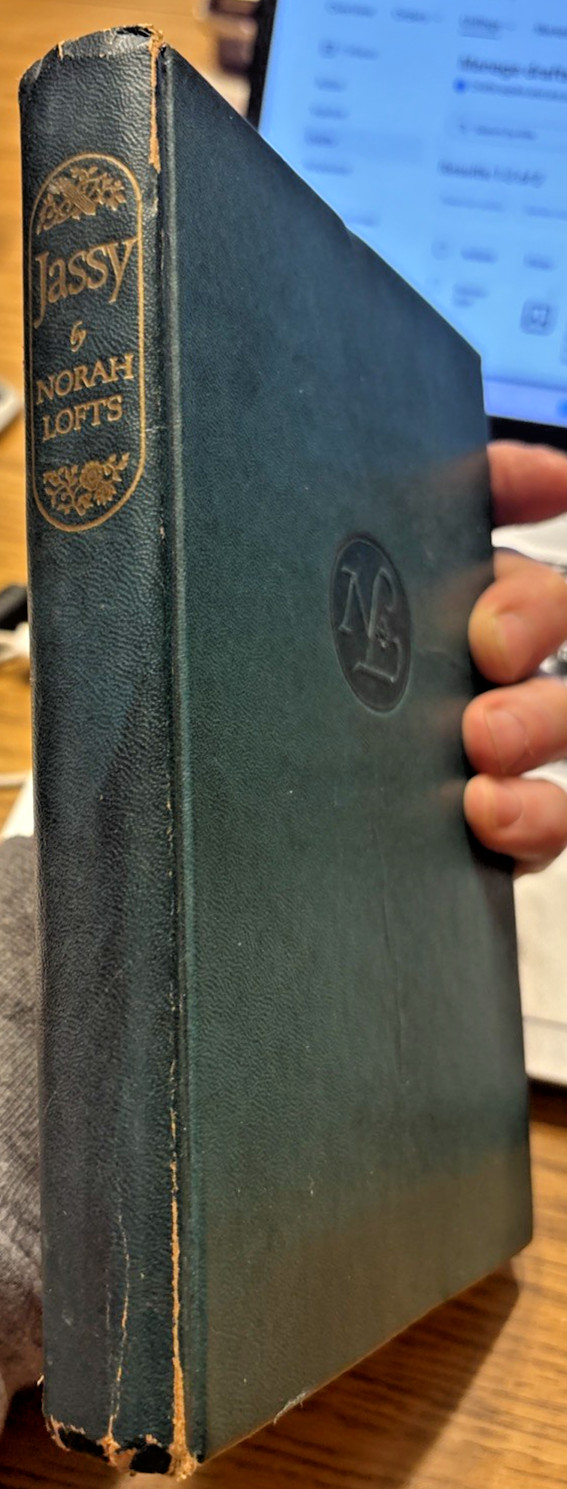 VINTAGE 1945 HARDCOVER NOVEL JASSY BY NORAH LOFTS PUBLISHER ALFRED A KNOPF