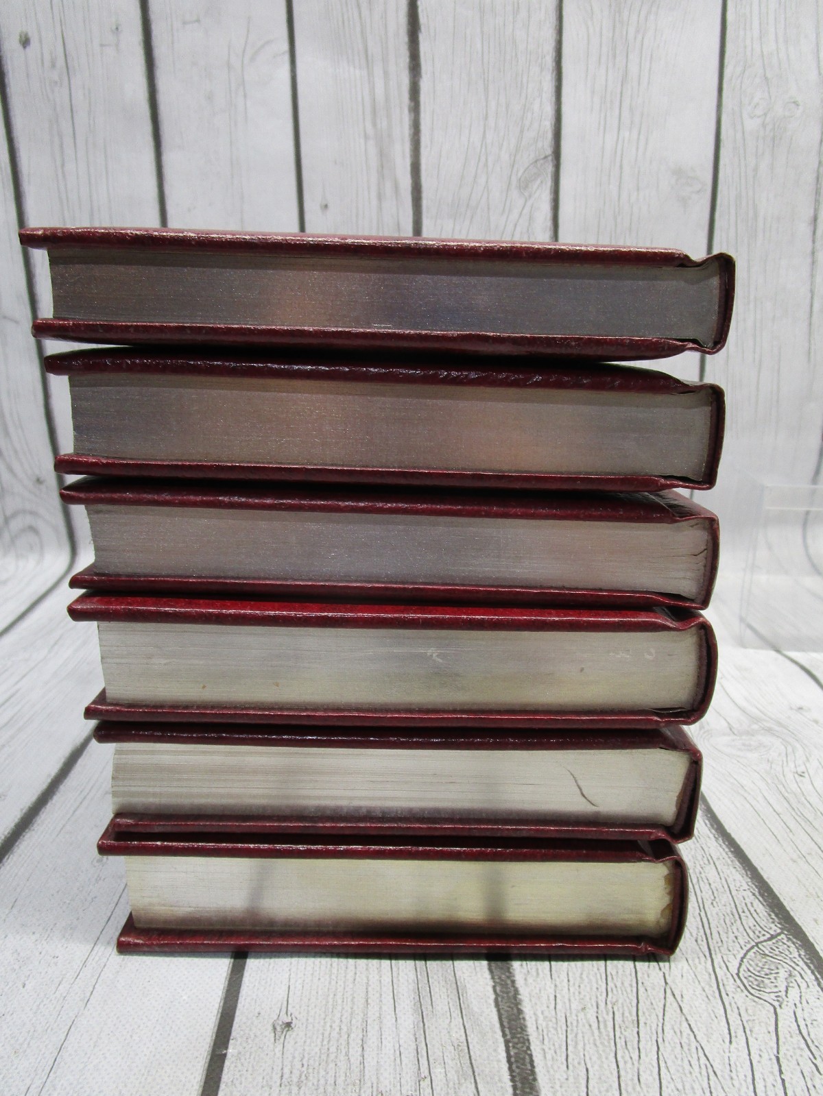 Longmeadow Press Bonded Leather Book Lot 6 Wells Twain Austen Bronte London +