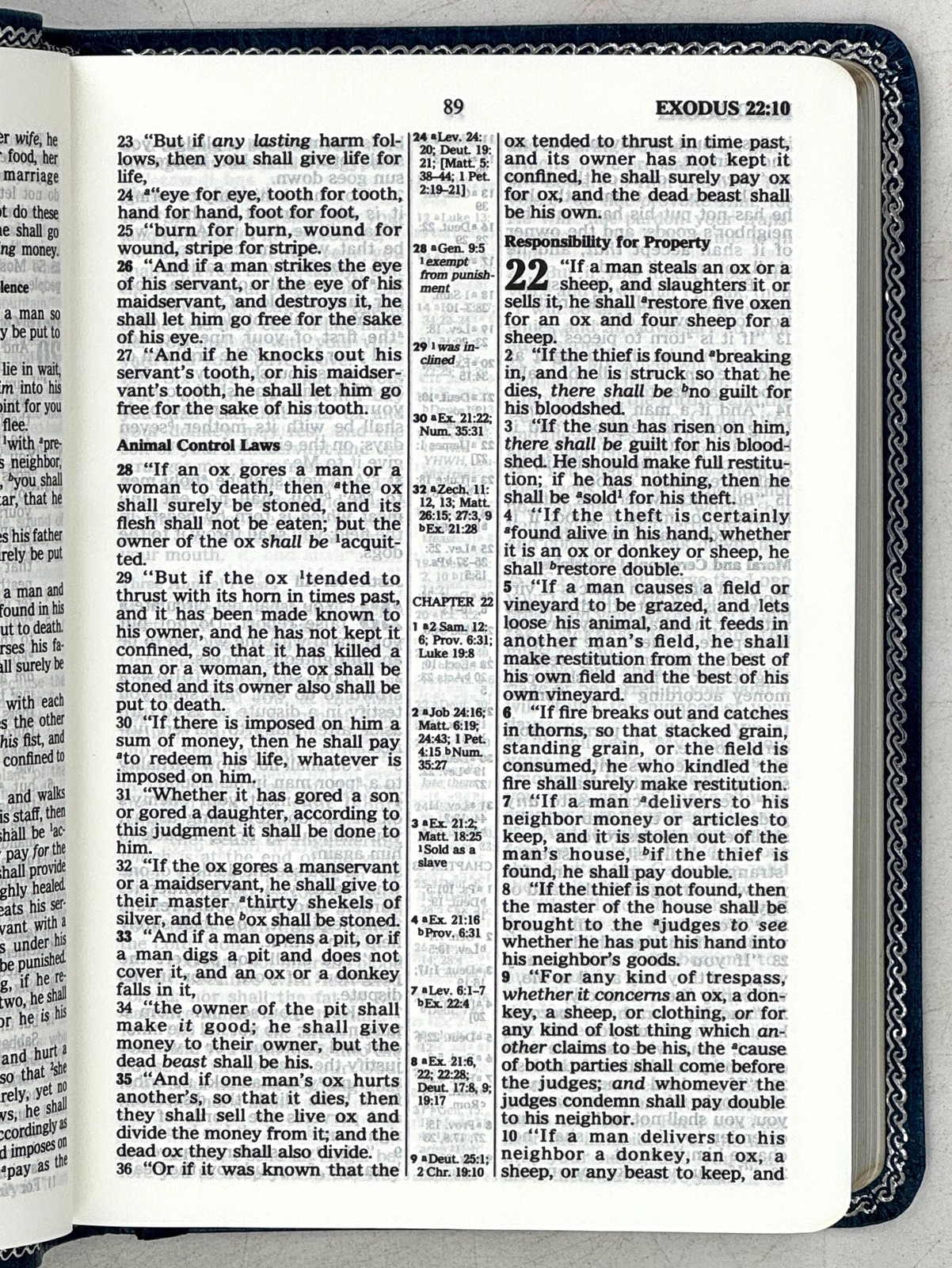 1983 Imperial Reference Bible. NKJV. Handy-Size Edition. Blue Genuine Leather.