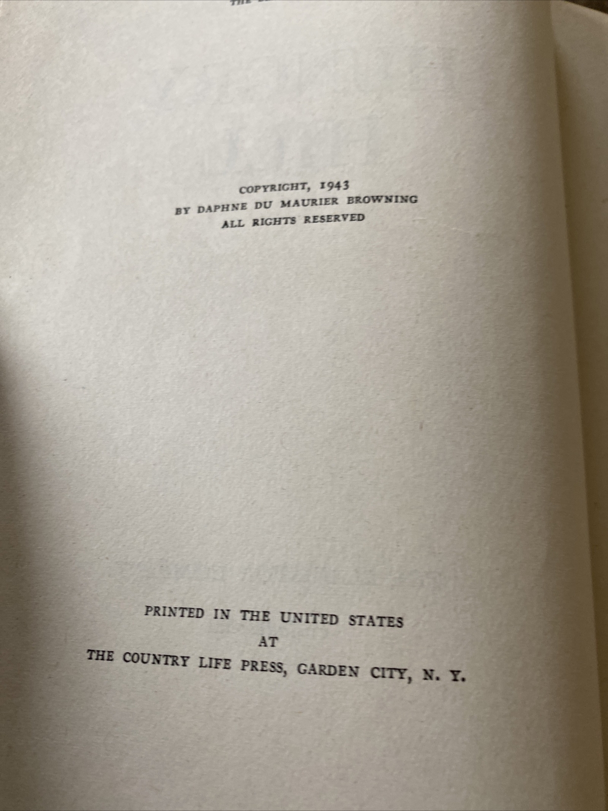 HUNGRY HILL by Daphne du Maurier 1943, 1944 HC Novel Fair-good Free US Shipping