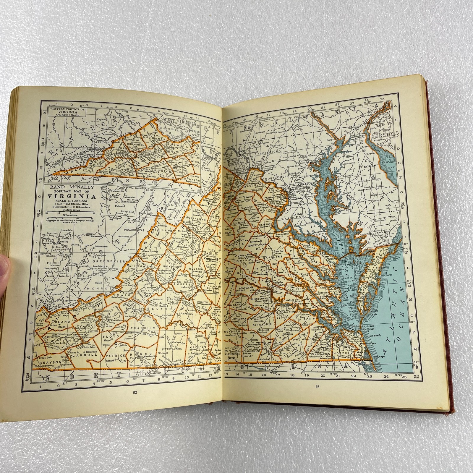 Rand McNally World Atlas 1931 Edition 1930 Census Chicago Herald Examiner Maps