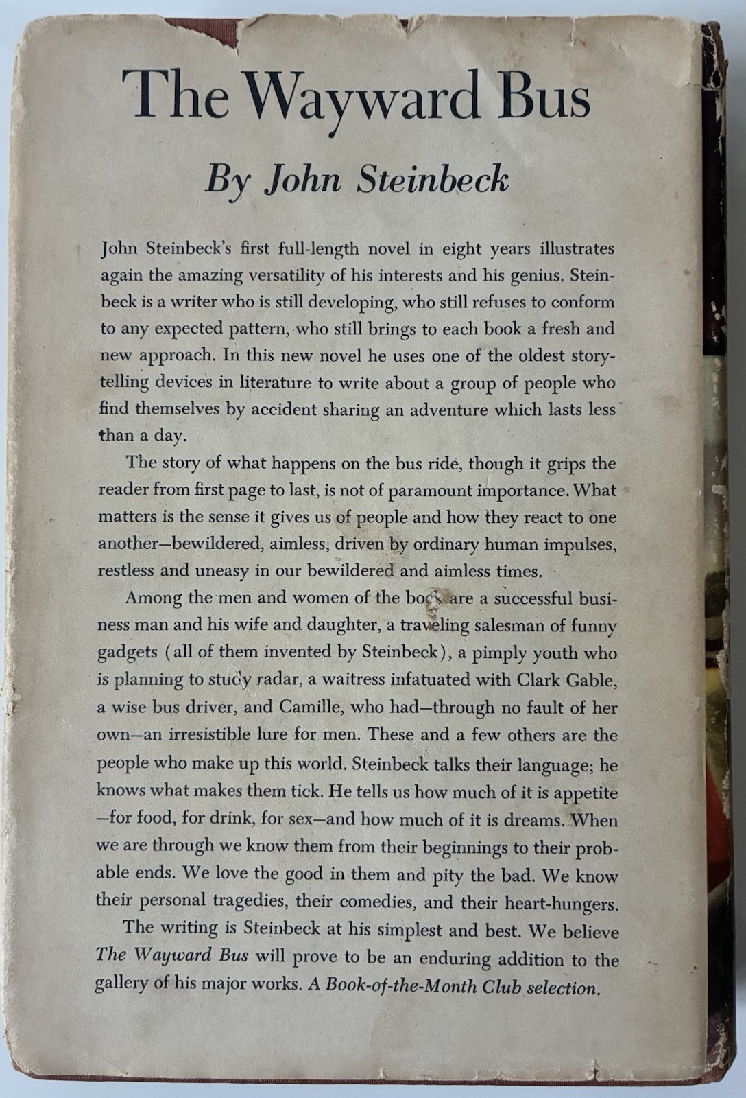THE WAYWARD BUS by John Steinbeck – 1947 Viking Press First Edition
