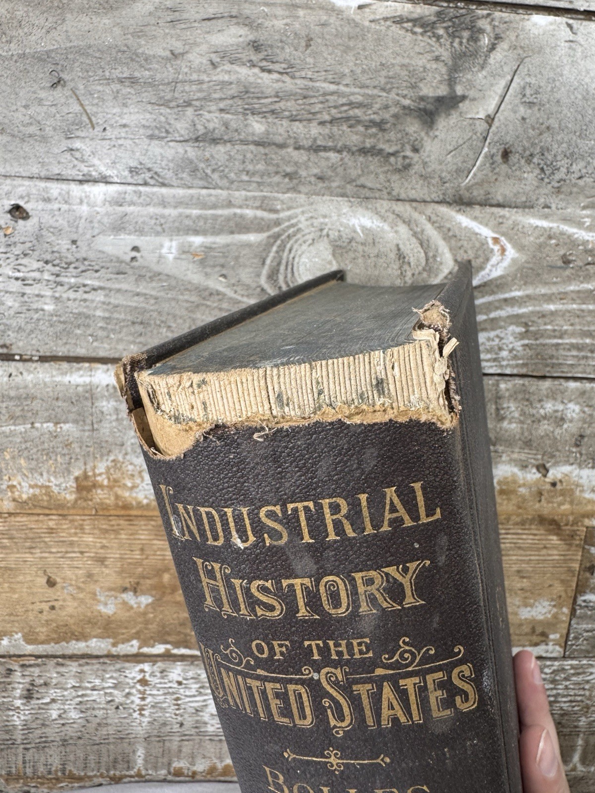 1889 Antique History Book “Industrial History of the United States” Bolles