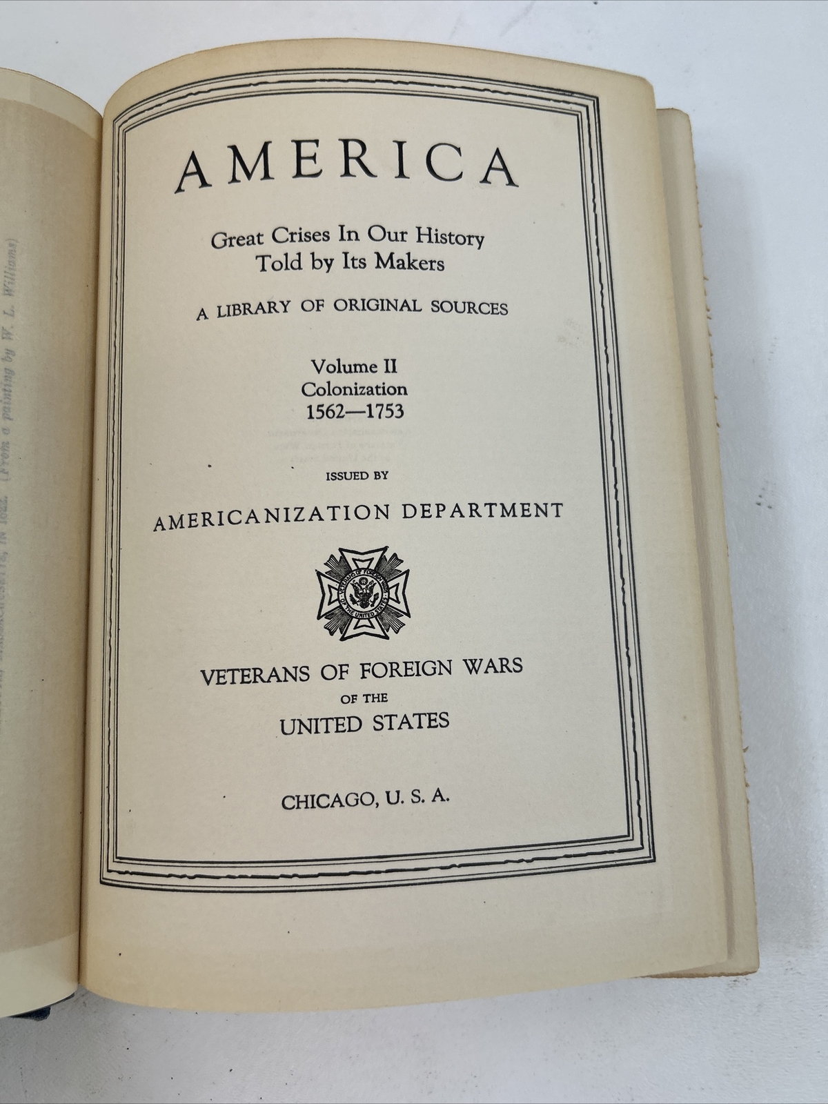 Lot of 11 – America: Vol. 2 – 12 (VFW, Hardcover, 1925) MISSING VOL. 1