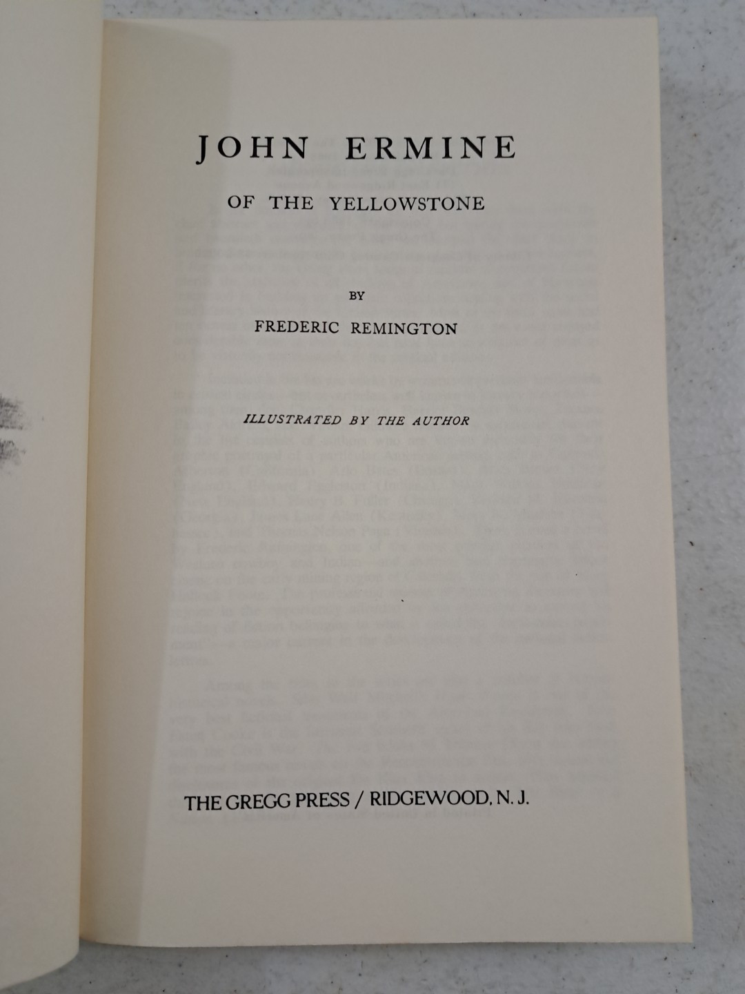 Vintage 1968 Edition-John Ermine of the Yellowstone-1902-Frederic Remington