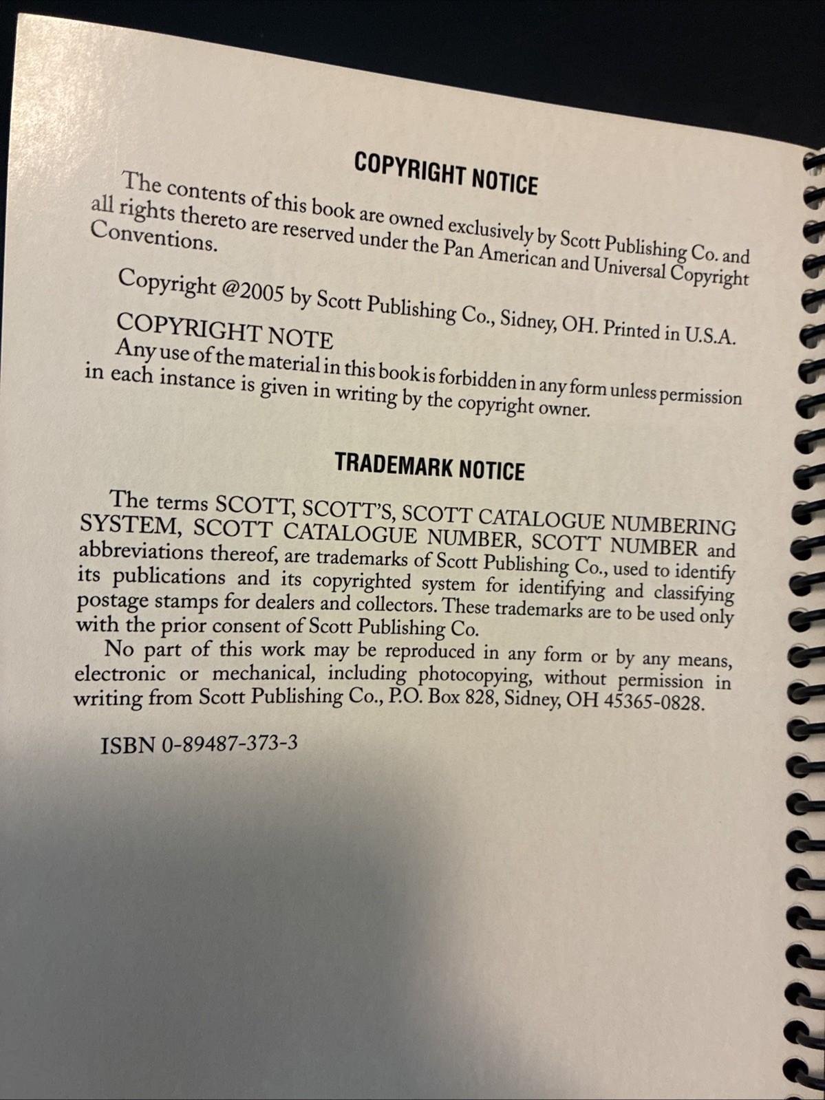 Scott Specialized Color Guides for U.S. Stamps 2005 Complete Very Good Condition
