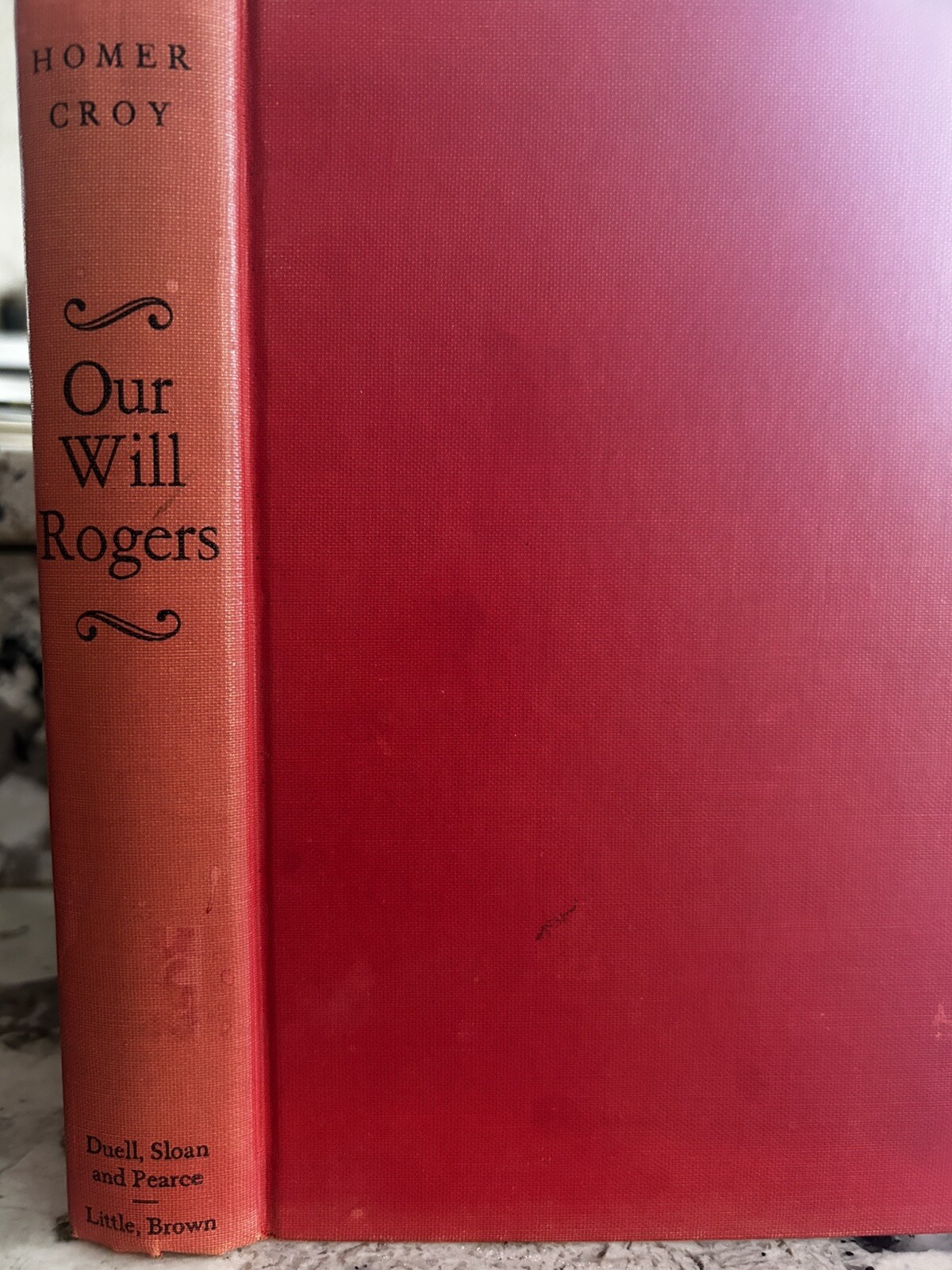 Our Will Rogers by Homer Croy INSCRIBED, 1953 hardcover