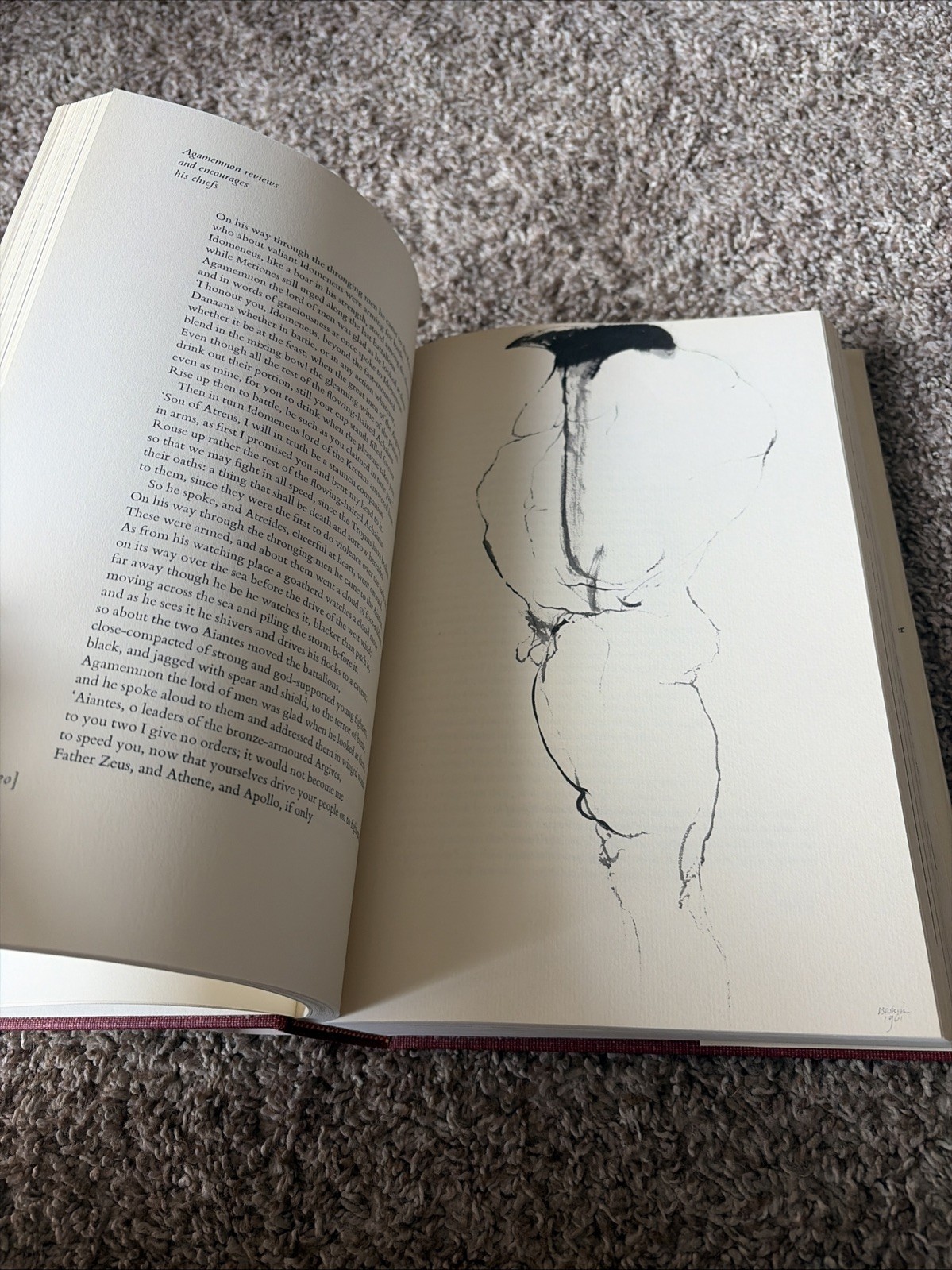The Iliad of Homer 1962 By Richmond Lattimore Drawings By Leonard Baskin