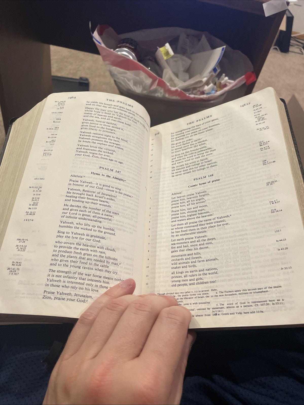 The Jerusalem Bible 1966 Doubleday Alexander Jones Black Softcover Faux Leather
