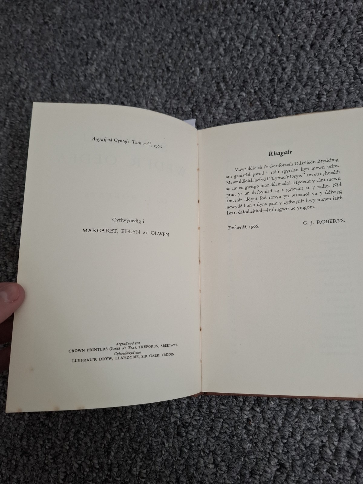 Sgyrsiau Wedi’r Oedfa Gan G J Roberts 1966 Hb AA8