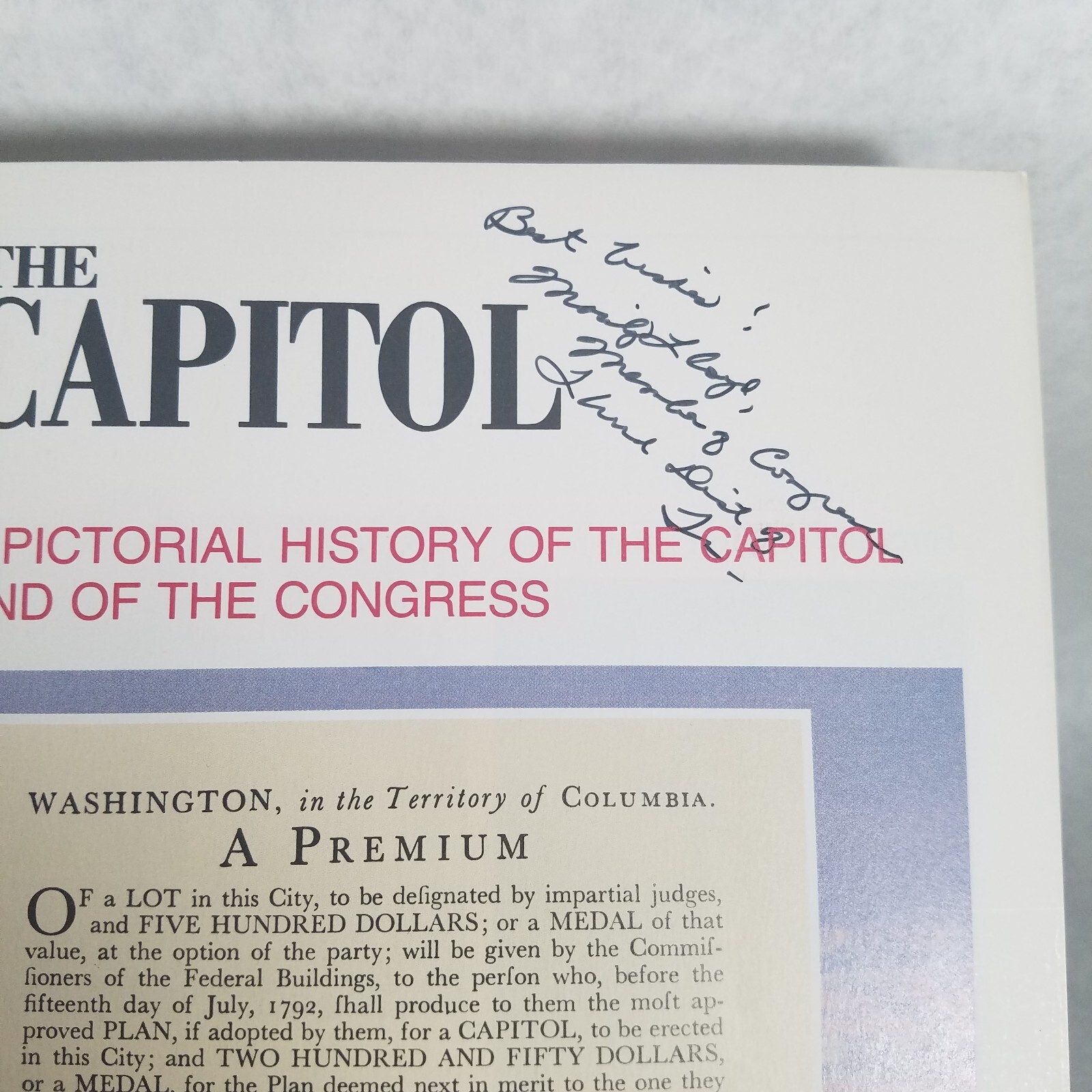 The Capitol – 100th Congress Pictorial History 1983 Autographed by Marilyn Lloyd