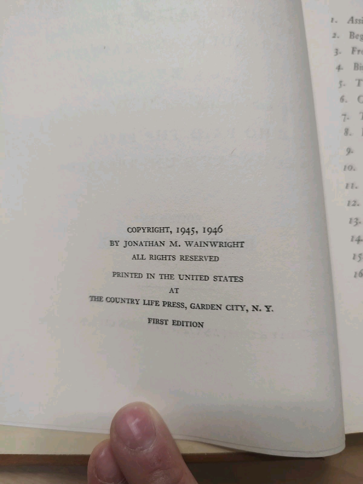 General Wainwright’s Story Edited By Robert Considine 1st Ed 1946 Ex Libris