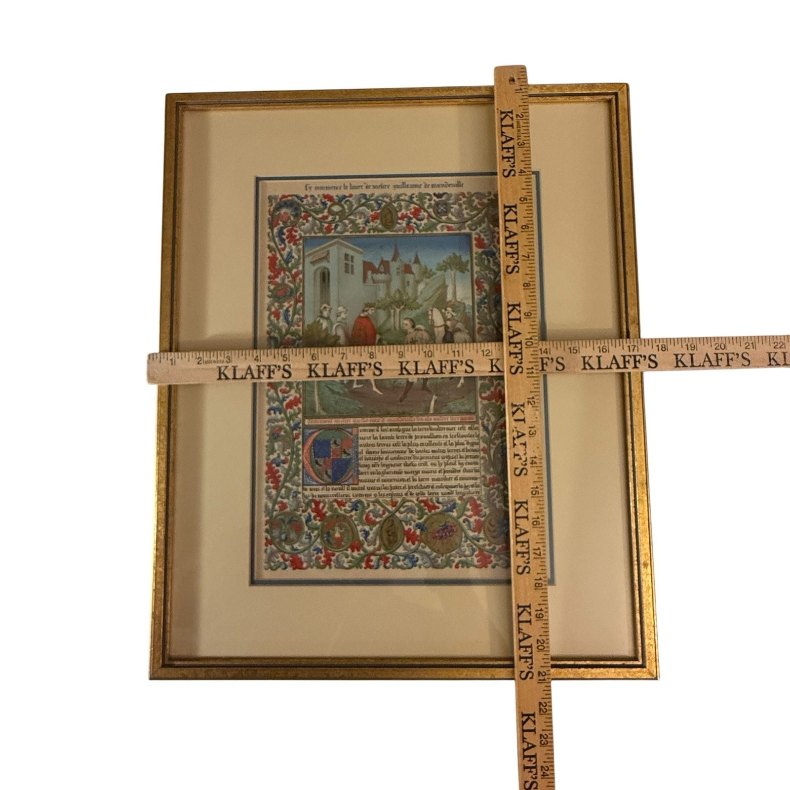 Facsimile Art Print of Les Merveilles du Monde (Book of Wonders) Illuminated Man