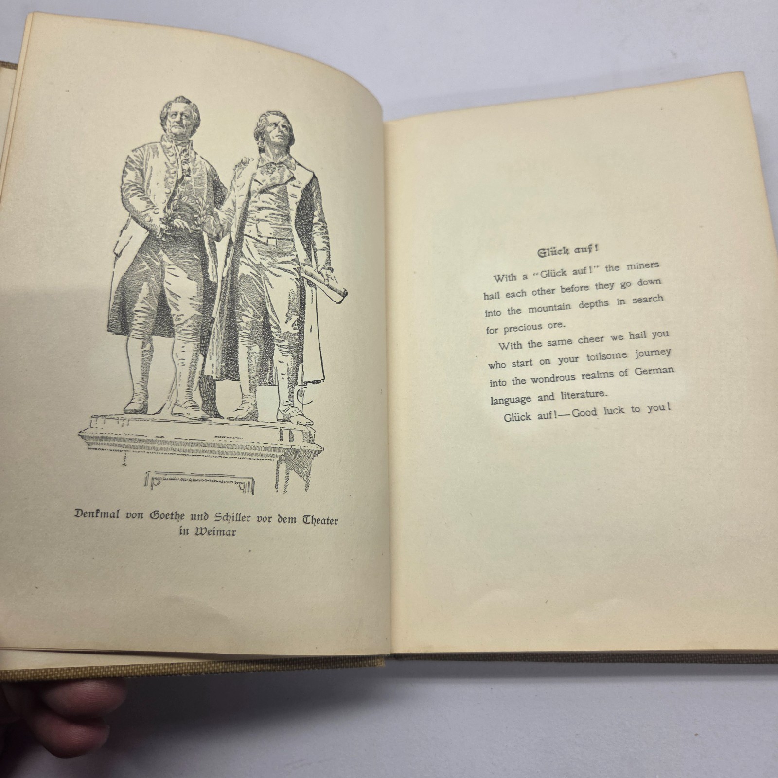 Gluck Auf A First German Reader, Margarethe Muller, 1901, 1900’s, antique book