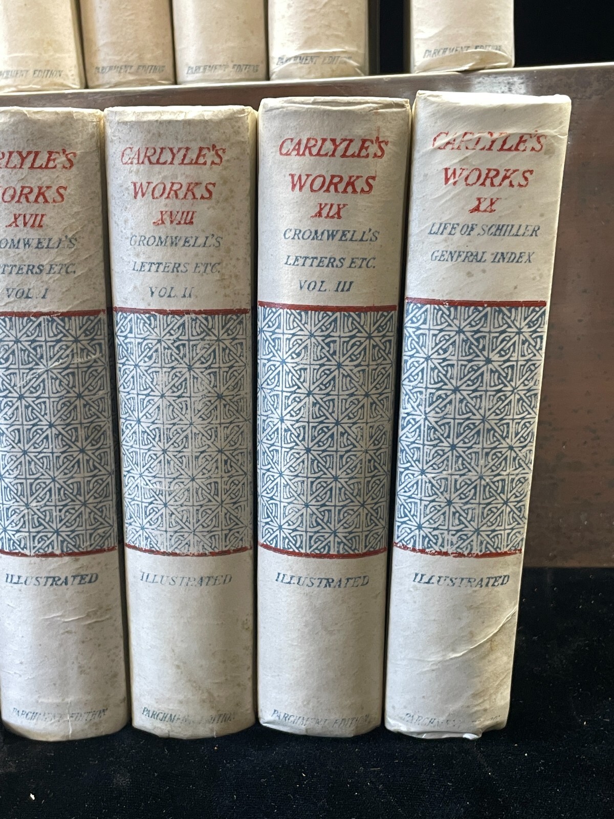 20 vols. Carlyle’s Complete Works Thomas Carlyle Vellum Edition Dana Estes 1884