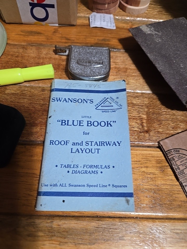 Vintage Swanson Tool Co. Swanson’s “Blue Book” for Roof & Stairway Layout 1986