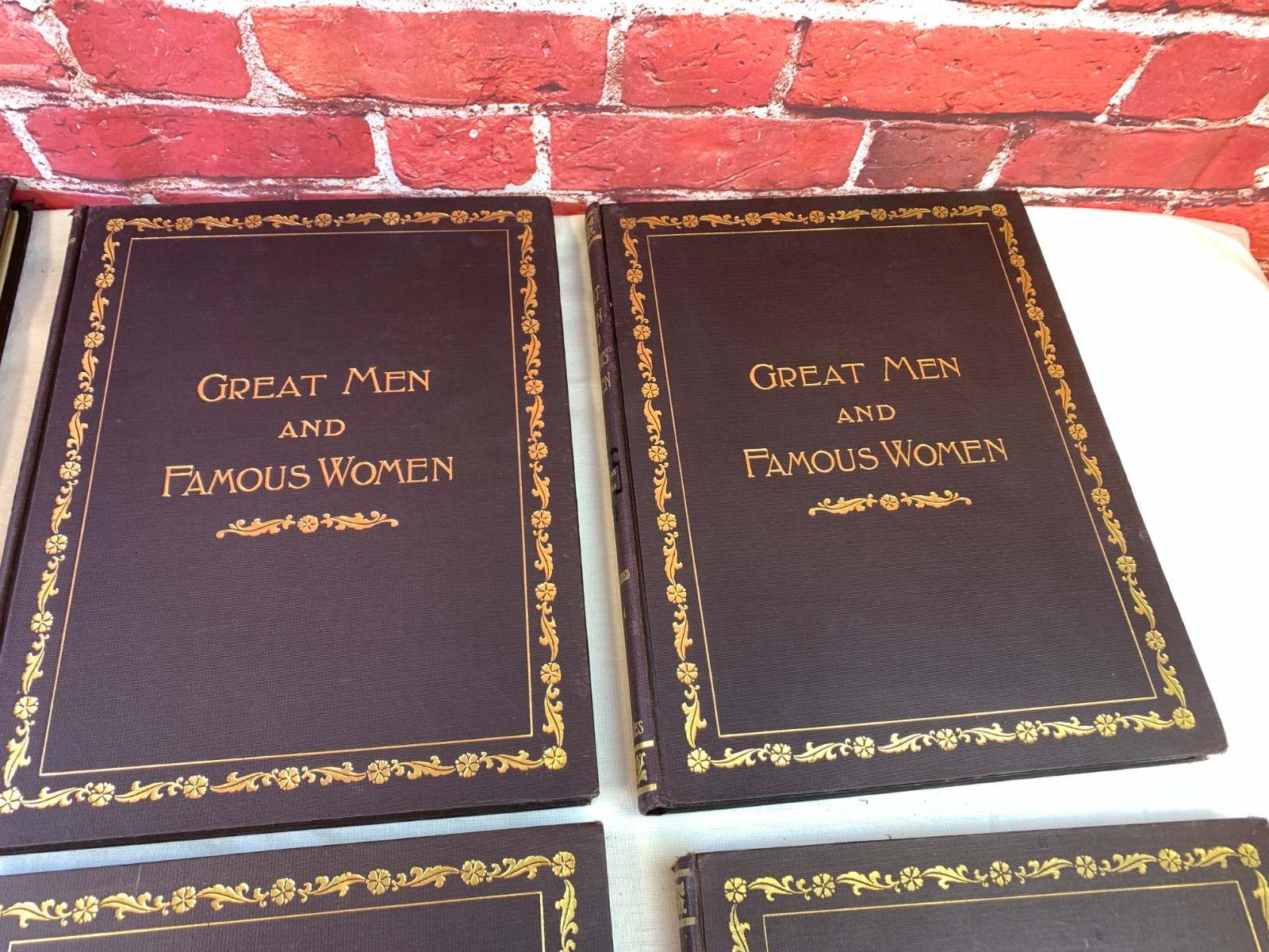GREAT MEN AND FAMOUS WOMEN Complete 8-Volume Set. 1894. Excellent Condition.